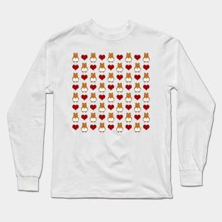 Funny Corgi Butt Pattern Long Sleeve T-Shirt